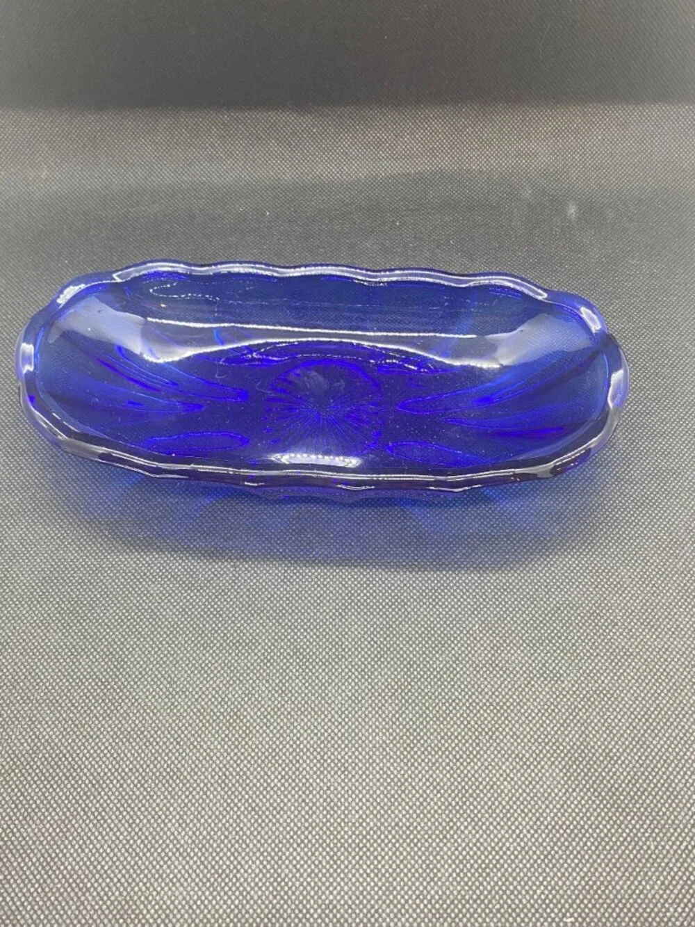 Cobalt Blue Banana Split Dish Anchor Hocking